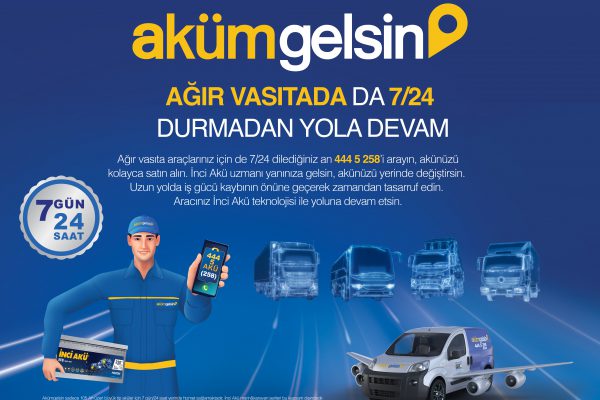 ‘AKÜMGELSİN’ YERİNDE AKÜ HİZMETİ, AĞIR VASITA ARAÇLARI DA KAPSAYACAK ŞEKİLDE GENİŞLEDİ