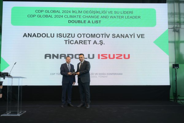 ANADOLU ISUZU, CDP İKLİM DEĞİŞİKLİĞİ VE DOĞA  RAPORU’NDA  “KÜRESEL A LİSTESİ”NE GİREREK TÜRKİYE 15. İKLİM DEĞİŞİKLİĞİ & DOĞA KONFERANSI’NDA ÖDÜL ALDI